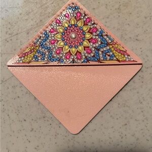 Pink Handmade Diamond Art Bookmark